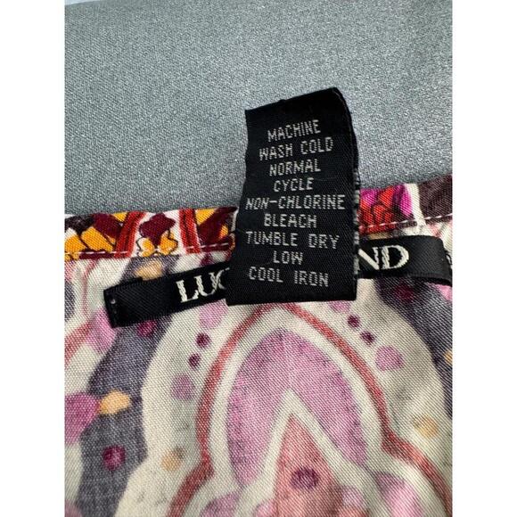 Lucky Brand MultiColor Sleeveless Spaghetti Straps VNeck Maxi Dress Medium - Picture 5 of 9